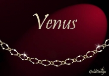 Venus - náramek zlacený